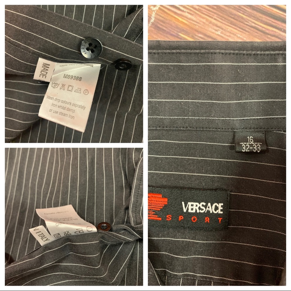 VERSACE Sport shirt size 16 x 32/33
Excellent Pre-owned Condition